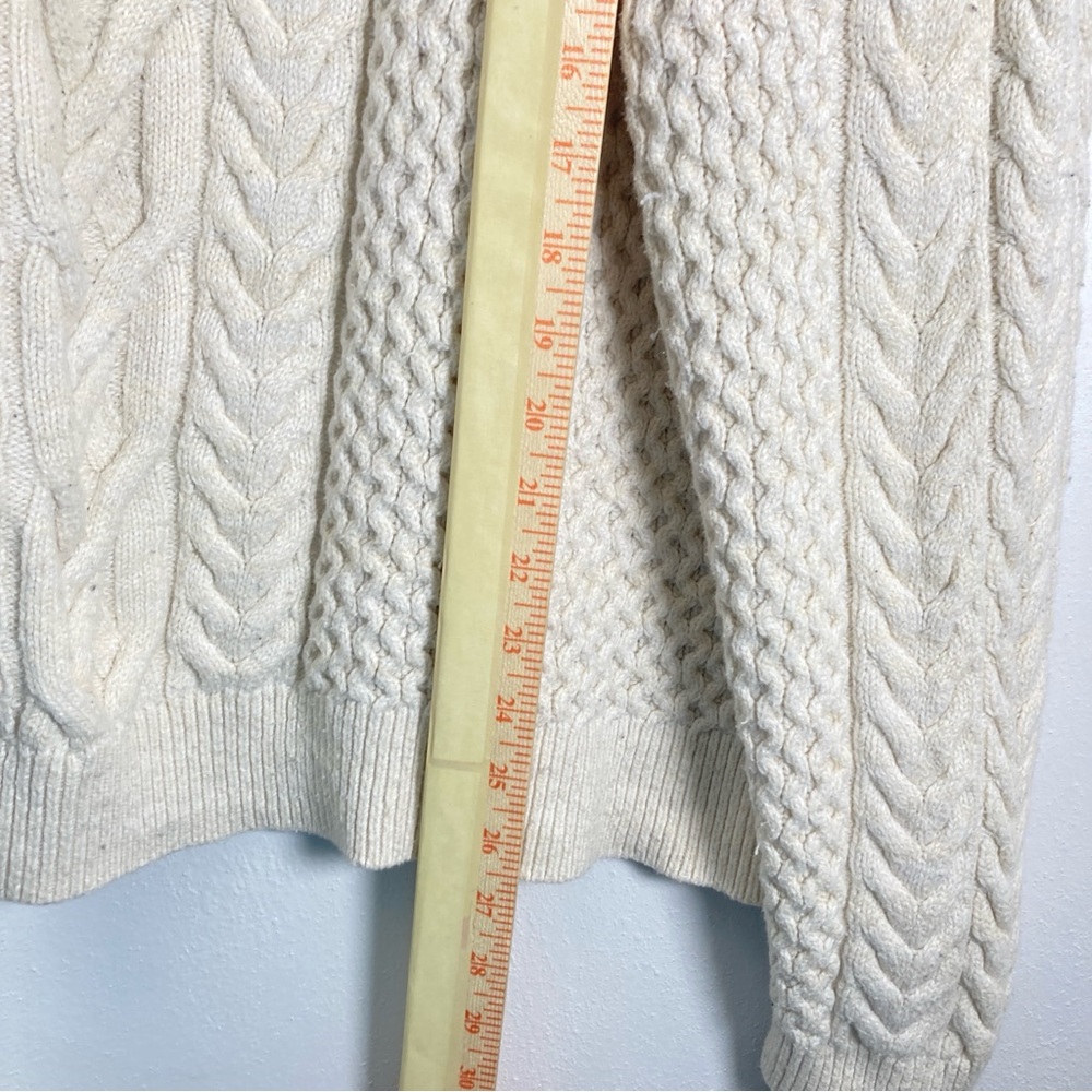 Nili Lotan Cream Cable Knit Crewneck Sweater - Picture 8 of 14